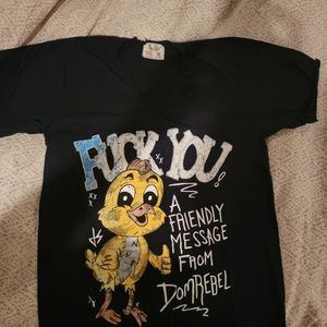 Dom Rebel Fuck You Black size M tshirt